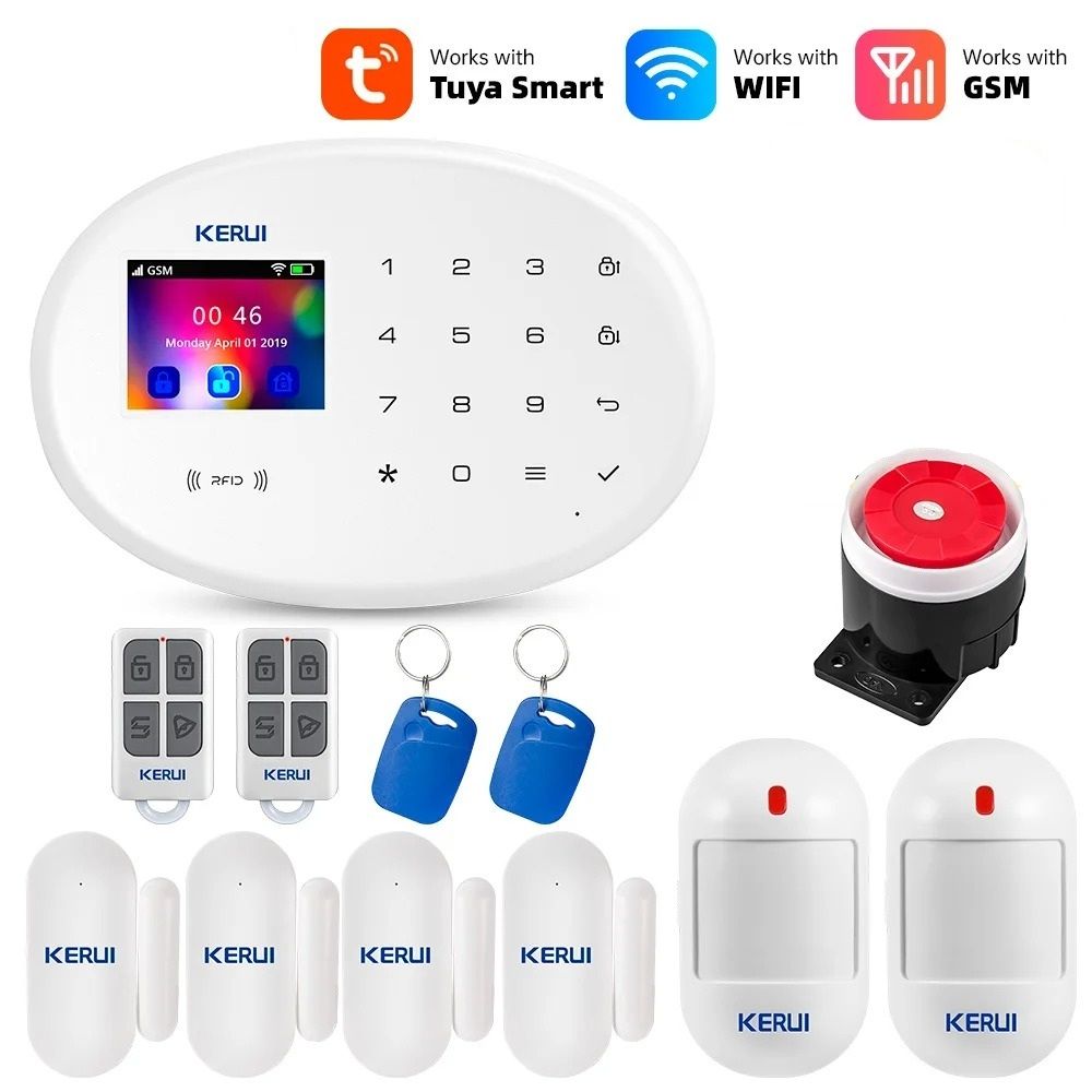 DualNetwork Color Display Security Hub 17Inch WiFi GSM Alarm System 8