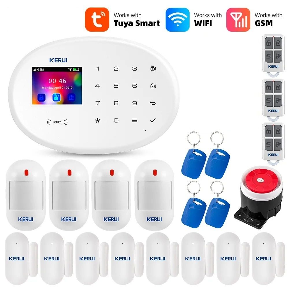 DualNetwork Color Display Security Hub 17Inch WiFi GSM Alarm System 10