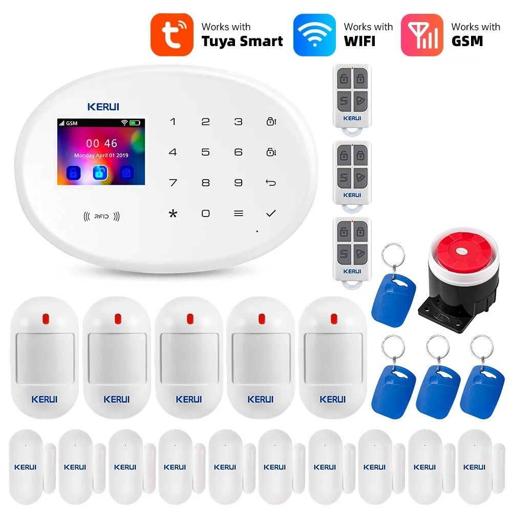 DualNetwork Color Display Security Hub 17Inch WiFi GSM Alarm System 11