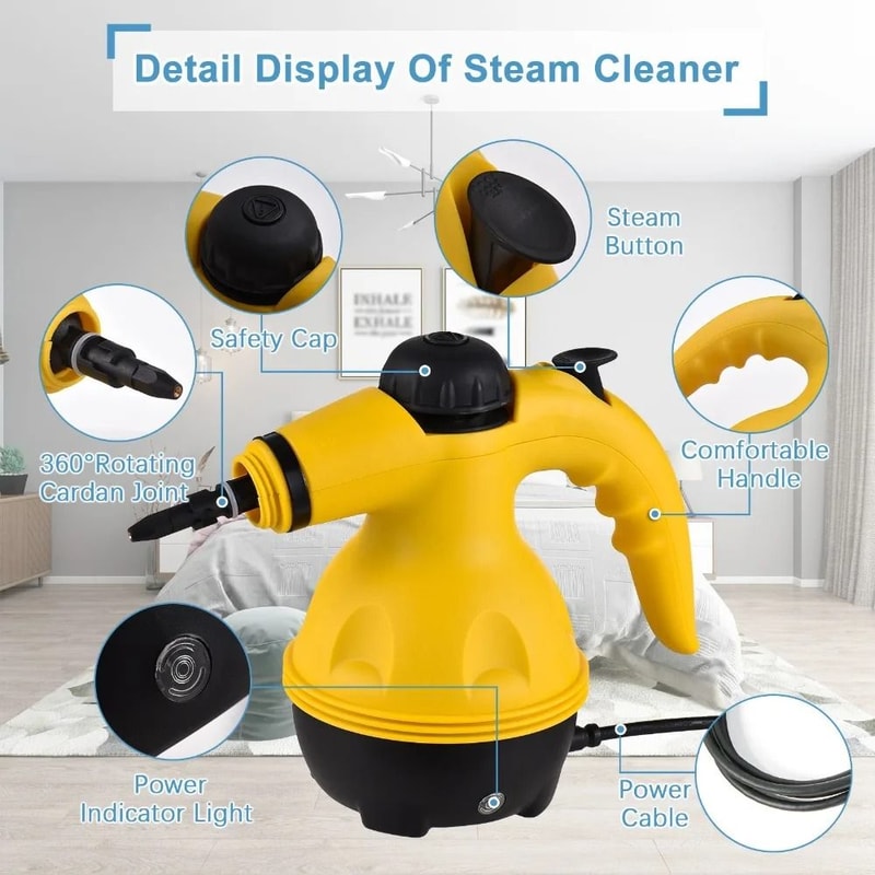 HighPressure Handheld Steam Cleaner Professional MultiSurface Sanitizing Tool 0