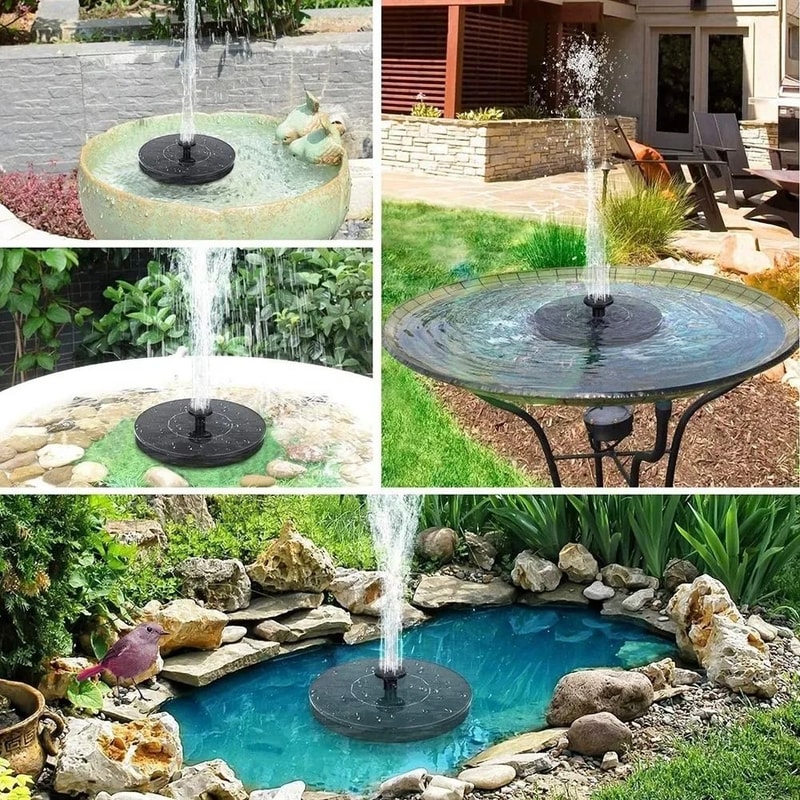 SolarPowered Floating Fountain EcoFriendly Water Feature For Bird Baths Ponds 3