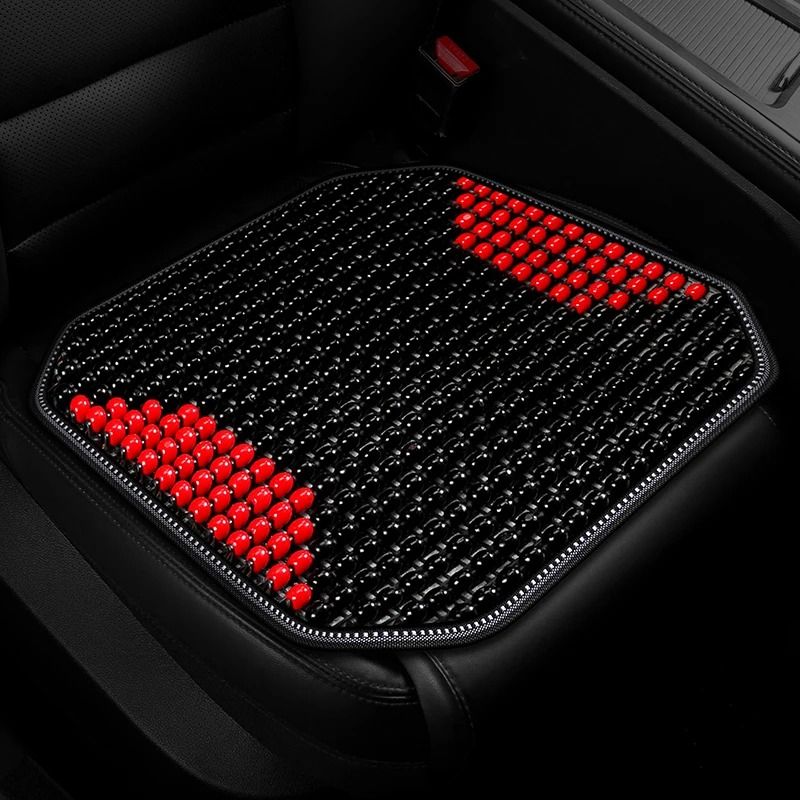 Natural Wooden Bead Cooling Seat Cushion Breathable Massage Support For Car Home 1