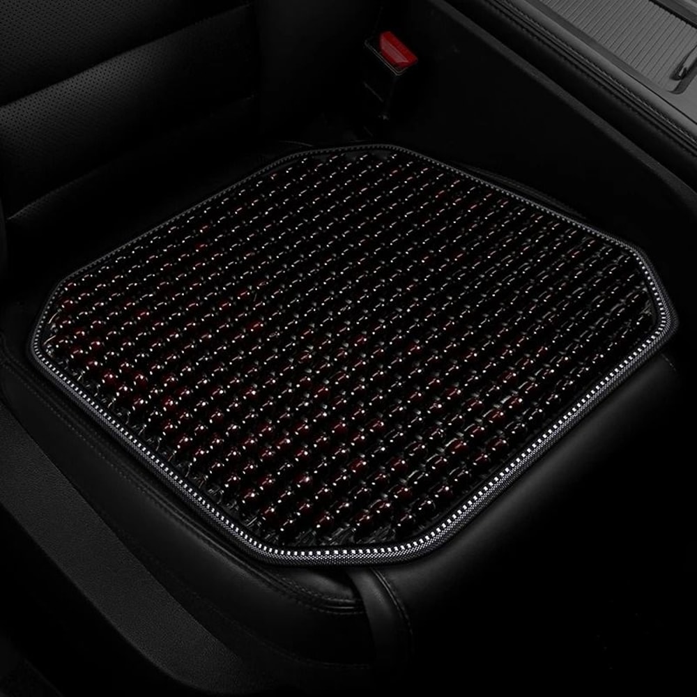 Natural Wooden Bead Cooling Seat Cushion Breathable Massage Support For Car Home 2