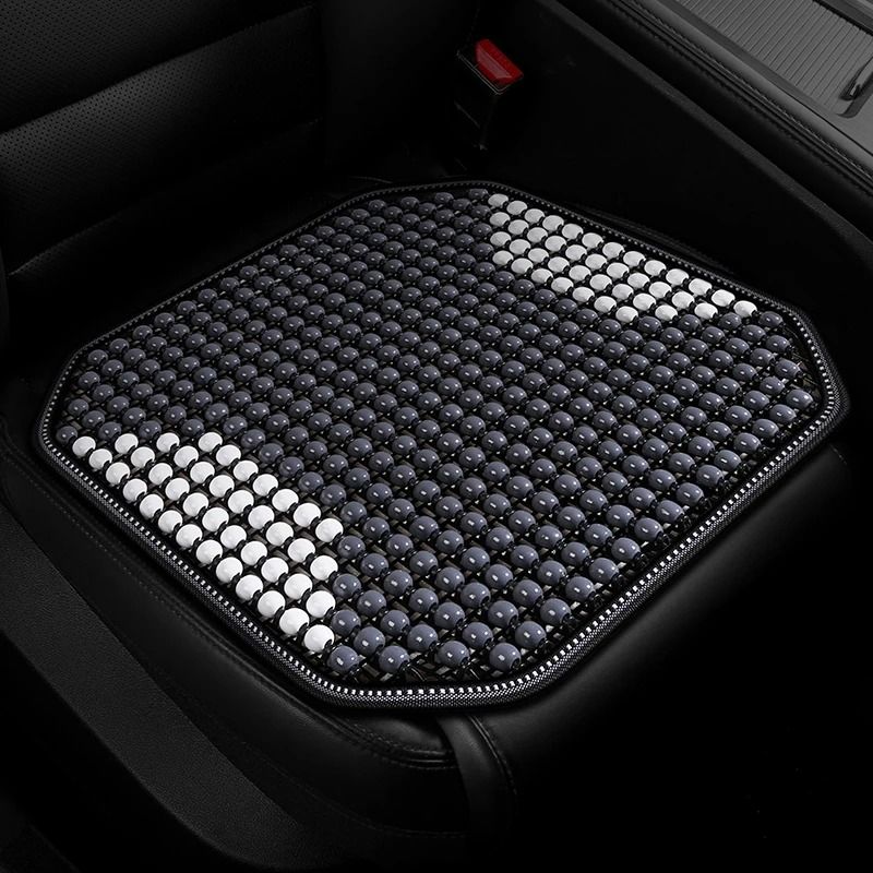 Natural Wooden Bead Cooling Seat Cushion Breathable Massage Support For Car Home 6