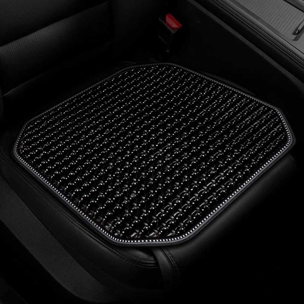 Natural Wooden Bead Cooling Seat Cushion Breathable Massage Support For Car Home 8