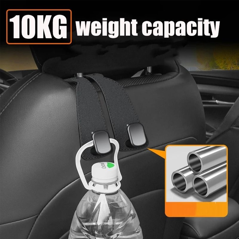 Luxury Suede DoubleEnded Car Hook MultiFunctional Headrest Storage Phone Holder 4