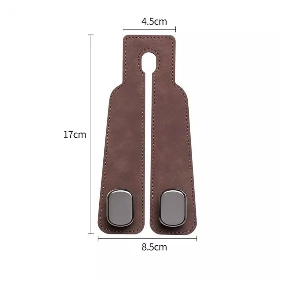Luxury Suede DoubleEnded Car Hook MultiFunctional Headrest Storage Phone Holder 5