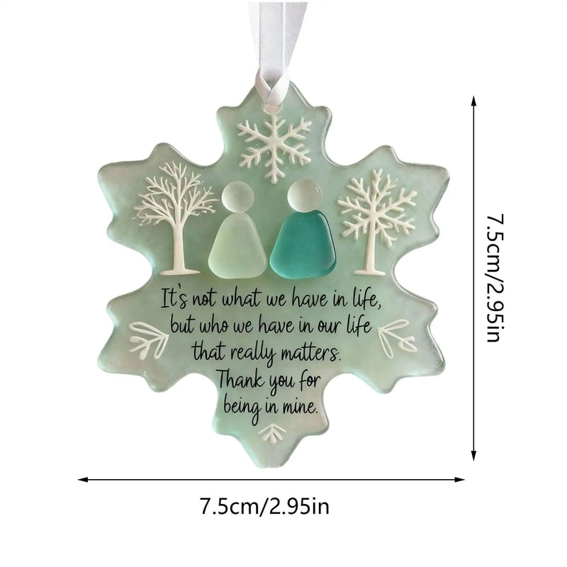 Clear Acrylic Snowflake Pendant 2D Flat Festive Ornament For Holiday Home Decor 5