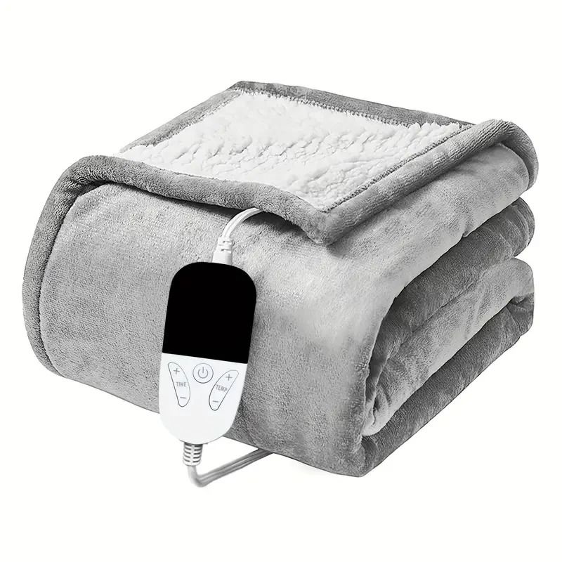 ExtraLarge Soft Heated Throw Blanket 6 Heat Levels 4Hour AutoOff Protection 0