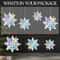6Piece Iridescent 3D Hanging Snowflake Set Rainbow Twinkle Large Ornaments For Festive Decor 1