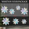 6Piece Iridescent 3D Hanging Snowflake Set Rainbow Twinkle Large Ornaments For Festive Decor 1