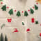Christmas Party Background Banner Cartoon Snowflake Garland Decoration Set 0
