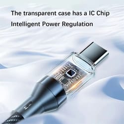 high-power digital display charging cable – 120w usb-a & 100w usb-c data sync