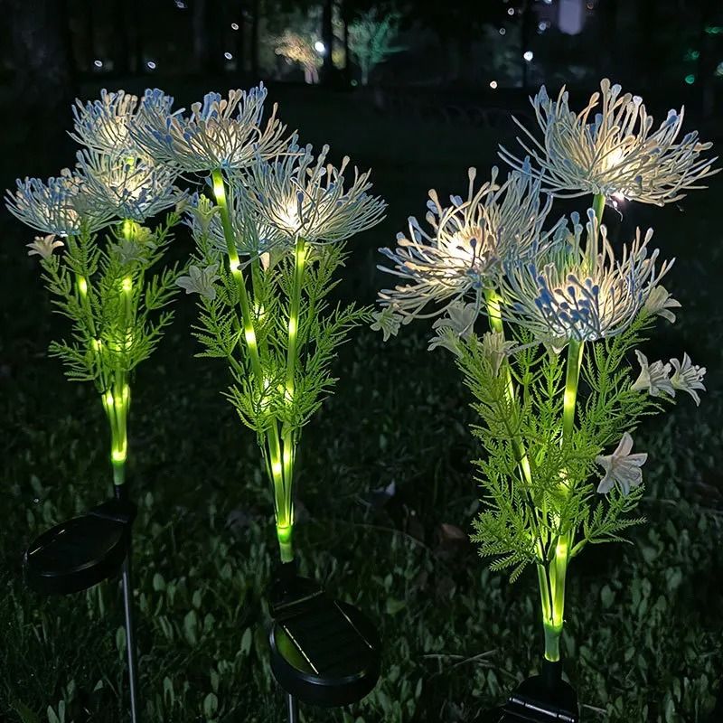Solar Garden Flower Lights Outdoor Decorative Floral Shore Lights For Courtyard Lawn 6