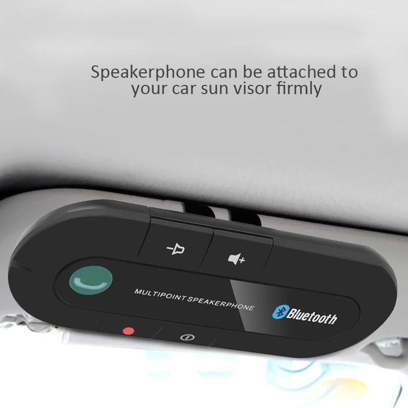 HandsFree Bluetooth Car Kit Wireless Sun Visor Speakerphone Music Player 0