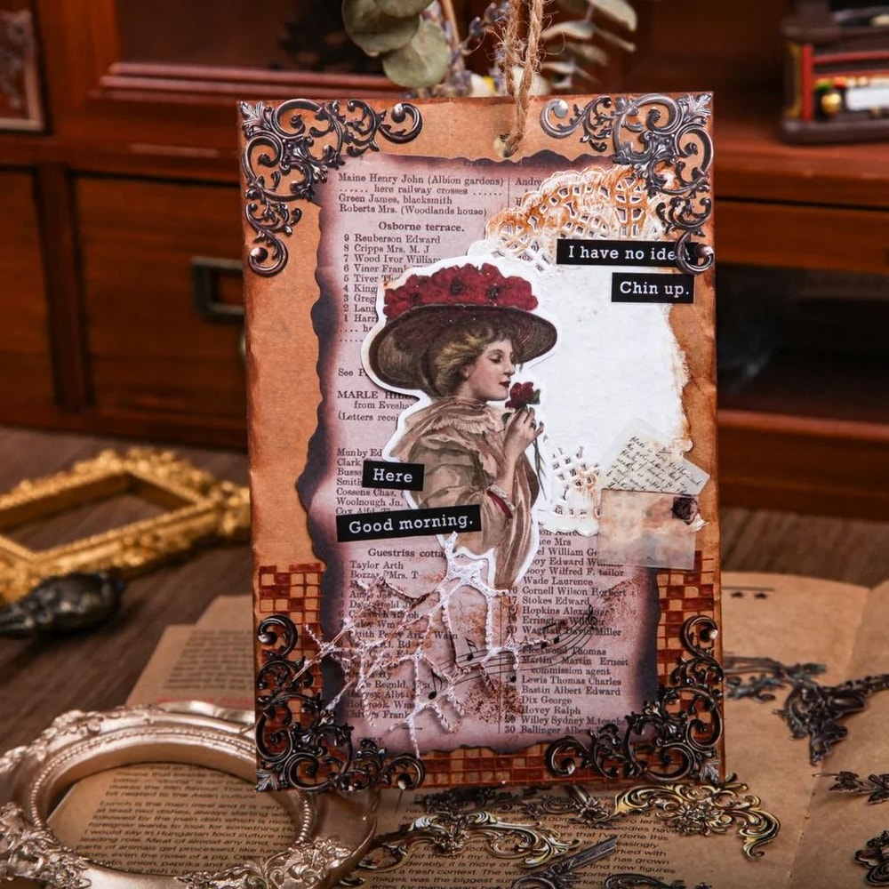 Vintage Corner Photo Frame Stickers 24Piece Retro Decorative Collage Set 3