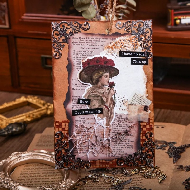 Vintage Corner Photo Frame Stickers 24Piece Retro Decorative Collage Set 3