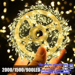 outdoor remote control copper wire lights – high-density starry sky led string for holiday decor