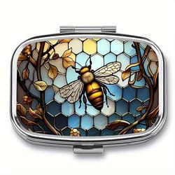 compact metal travel pill case – portable daily medication & jewelry organizer