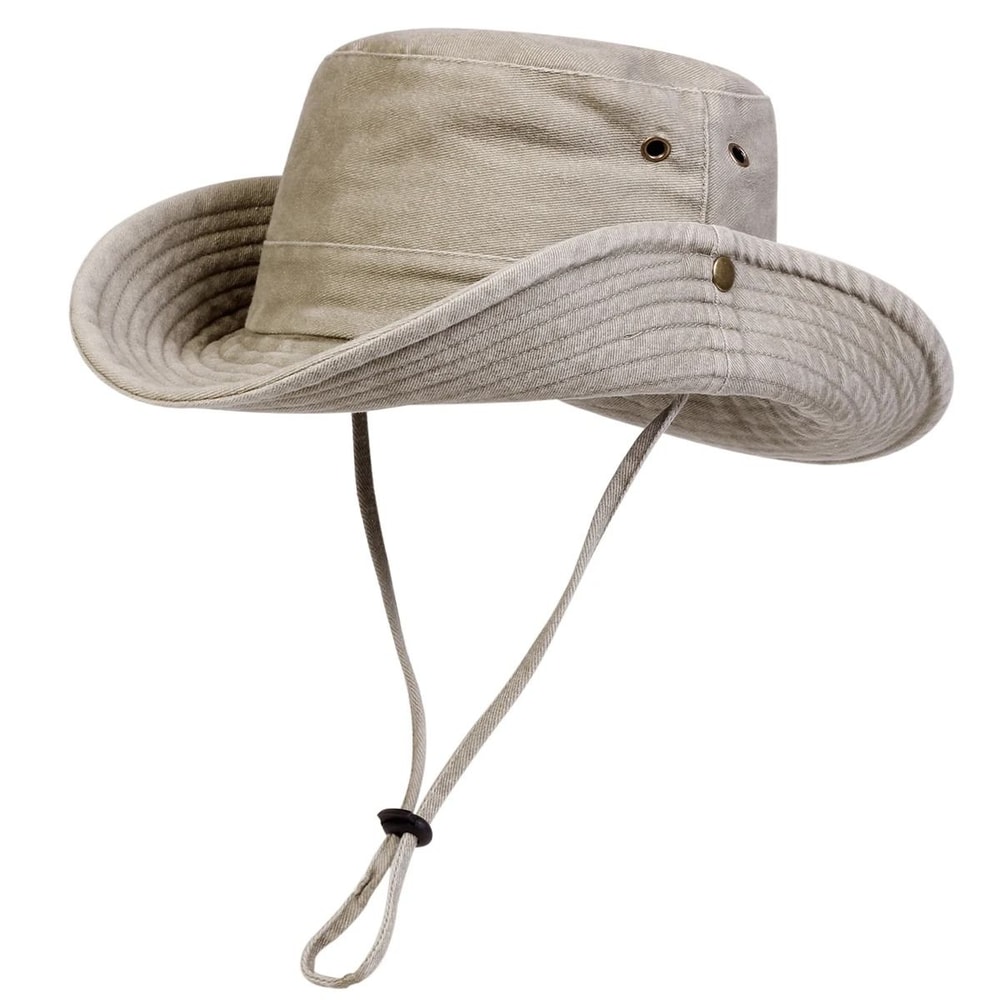 Washed Bucket Hat Large Brim Outdoor Fisherman Cap For Sun Protection 6
