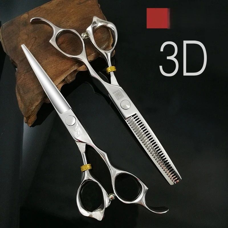 Professional 3D Hairdressing Shears Precision Barber Cutting Scissors 0