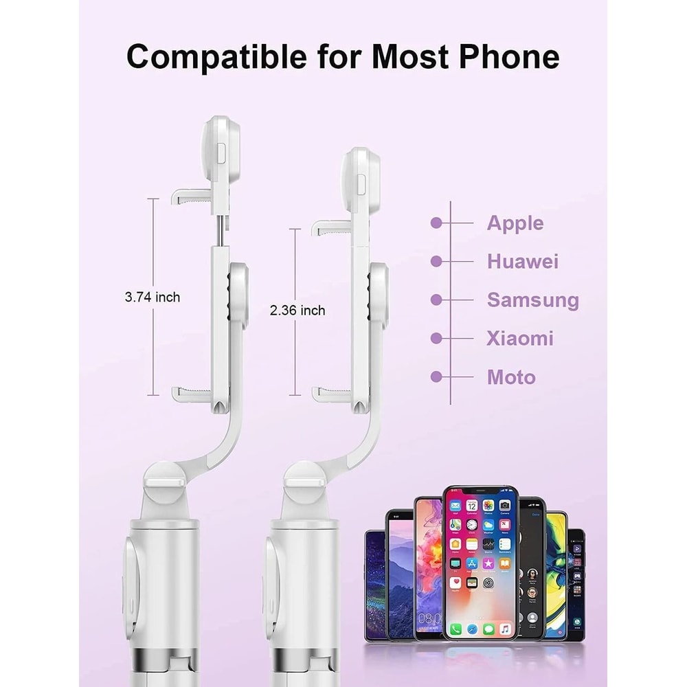 Wireless Bluetooth Selfie Stick Tripod 3in1 Foldable Design With LED Fill Light 4