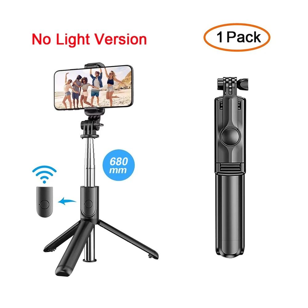 Wireless Bluetooth Selfie Stick Tripod 3in1 Foldable Design With LED Fill Light 7