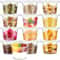50Piece Disposable Plastic Cup Set With Lids 55oz Clear Containers For Snacks Desserts 0