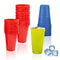 100Piece Colored Disposable Plastic Cup Set Durable 220ml Party Supplies 0