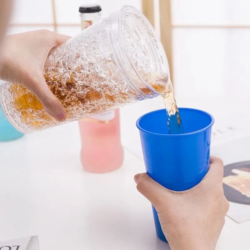 100Piece Colored Disposable Plastic Cup Set Durable 220ml Party Supplies 4