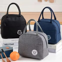insulated bento lunch bag – thermal aluminum foil meal pack & handbag