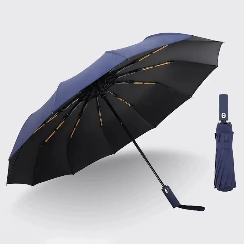 12Bone Fully Automatic HeavyDuty Umbrella UV Resistant Windproof Folding Design 6