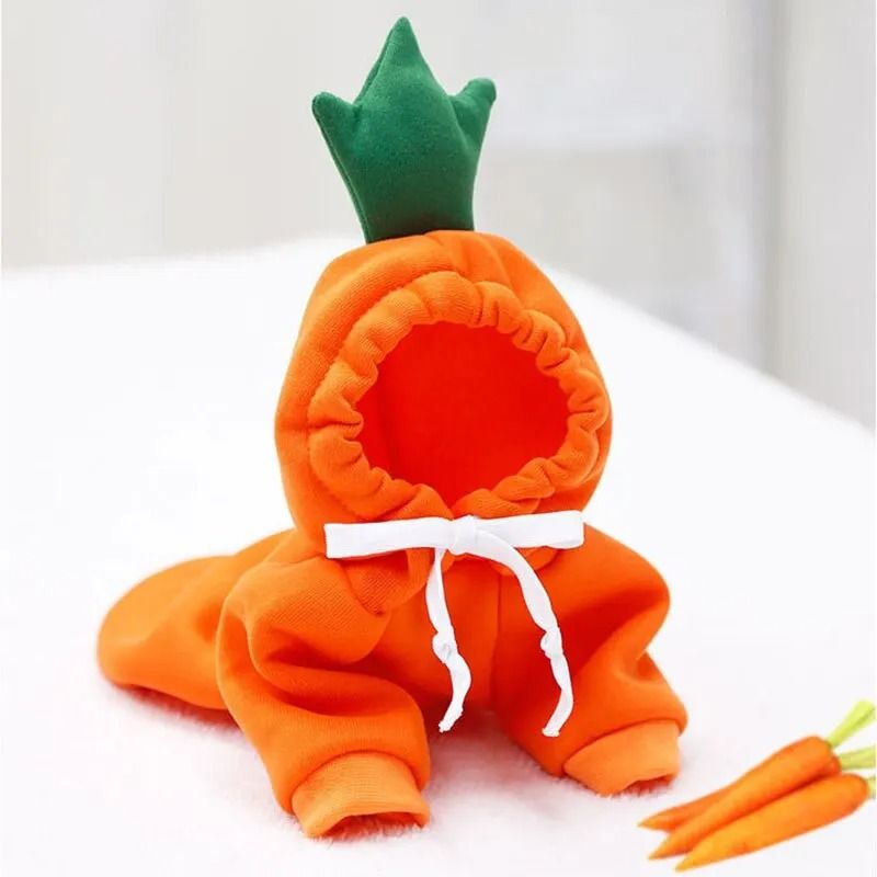 Cute Carrot Dog Hoodie Warm Fleece Puppy Sweater Coat 6