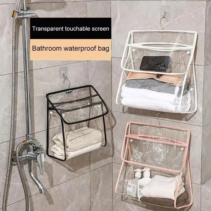 Waterproof Hanging Bathroom Bag Transparent Storage For Clothing Tech 0