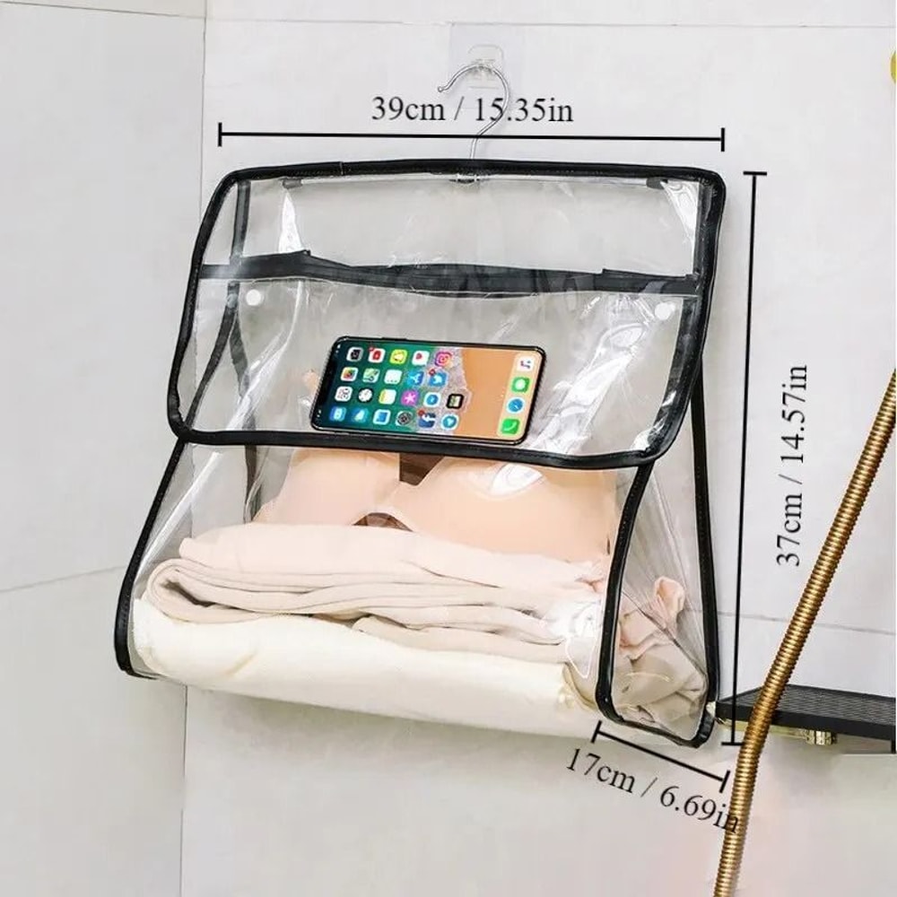 Waterproof Hanging Bathroom Bag Transparent Storage For Clothing Tech 10