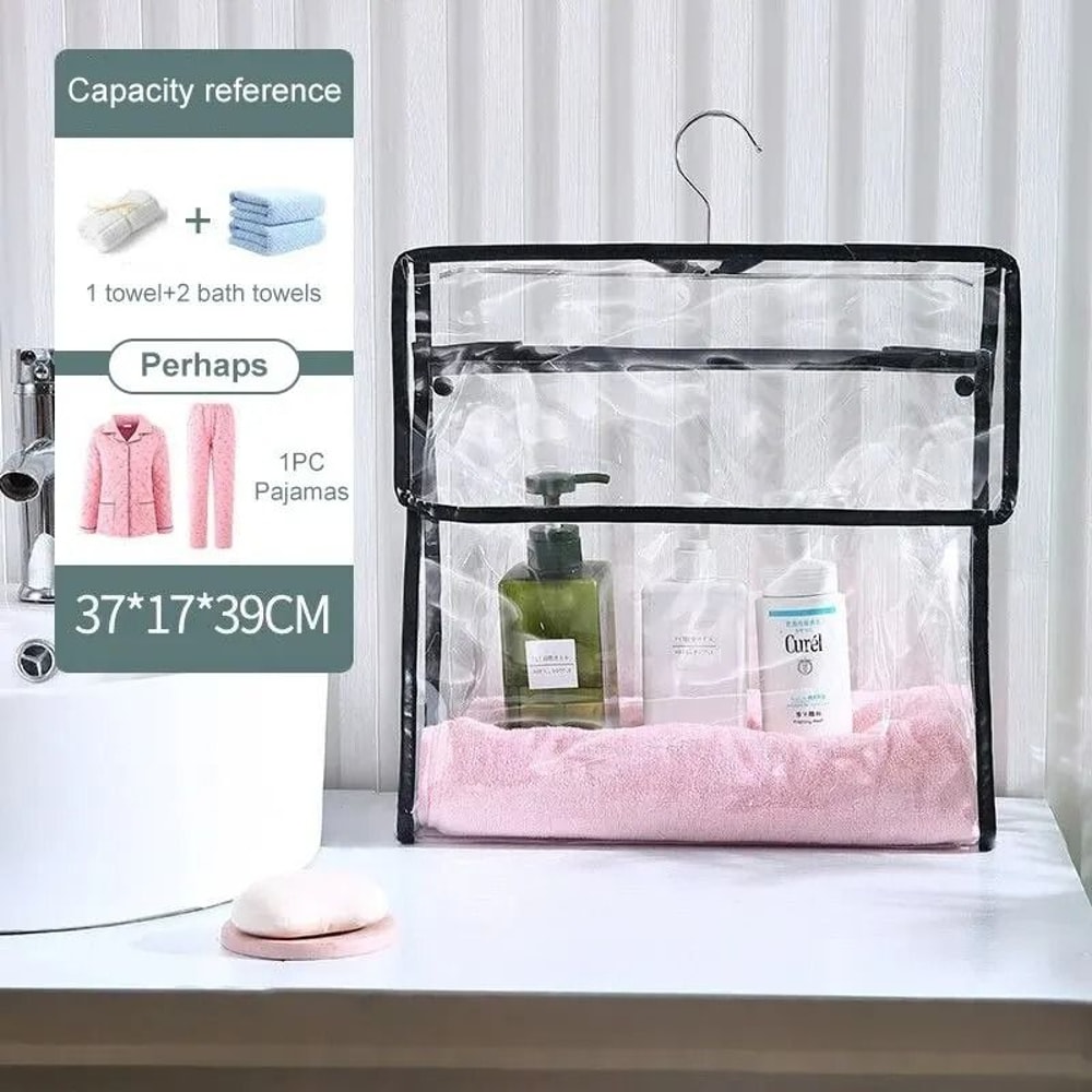 Waterproof Hanging Bathroom Bag Transparent Storage For Clothing Tech 1