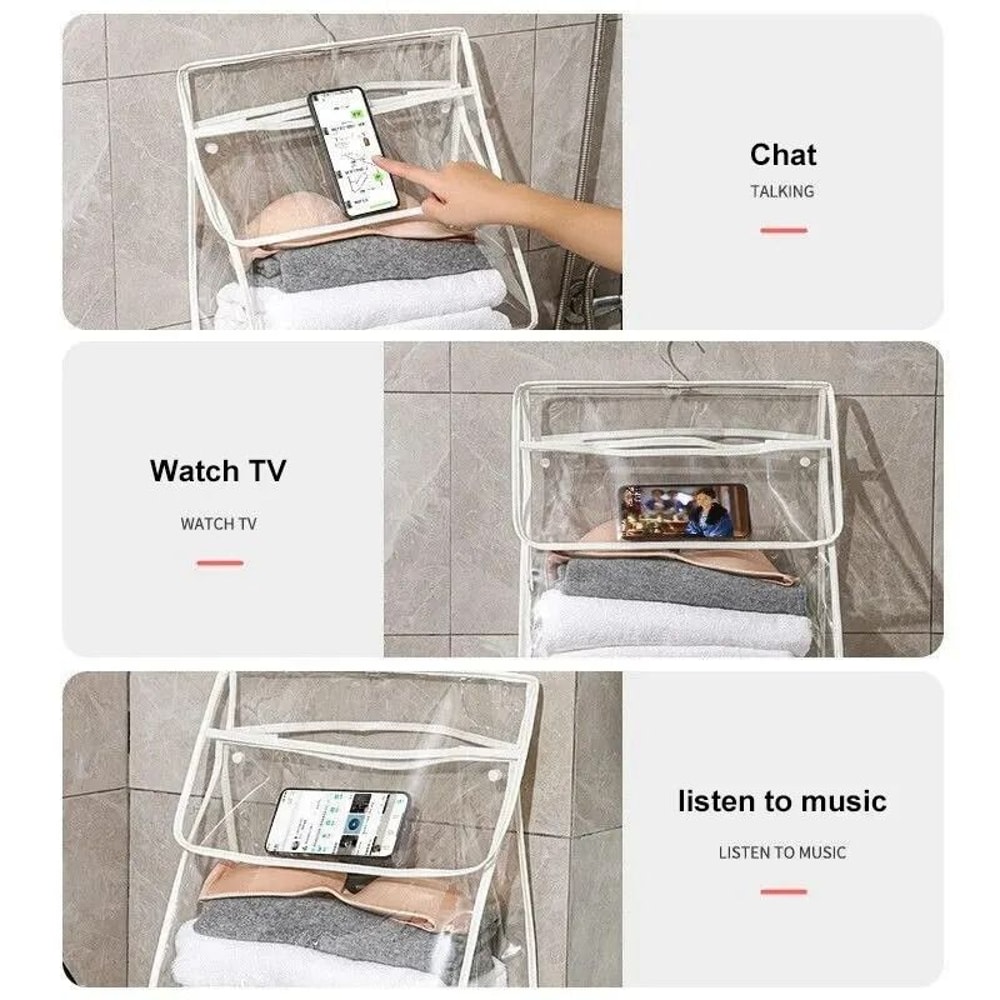 Waterproof Hanging Bathroom Bag Transparent Storage For Clothing Tech 2