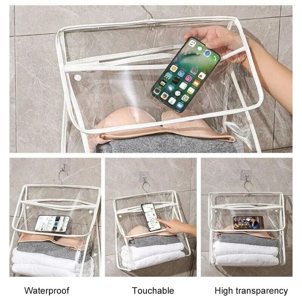 Waterproof Hanging Bathroom Bag Transparent Storage For Clothing Tech 3