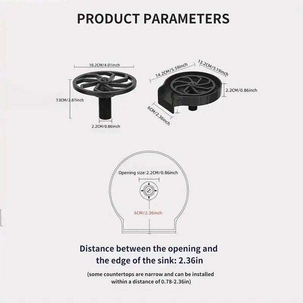 Automatic HighPressure Cup Washer QuickClean Glass Rinser For Kitchen Sinks 2