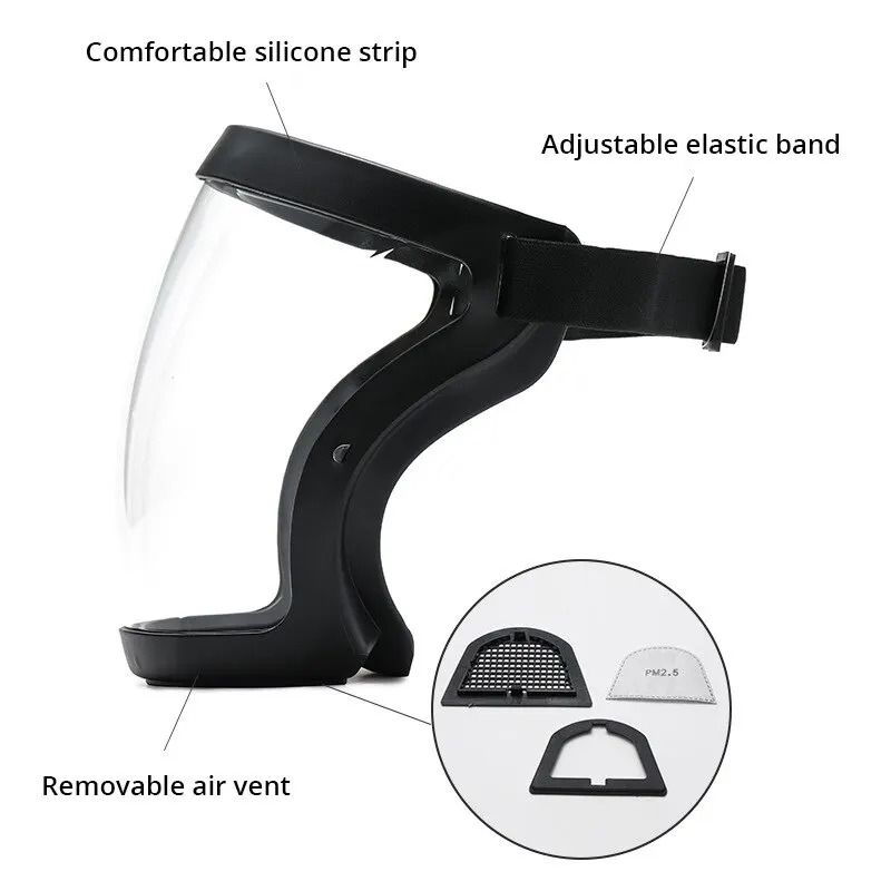HD Transparent Safety Face Shield Full Protection AntiFog AntiSplash Mask 4