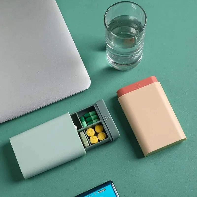 6Grid Rectangle Medicine Box Portable Vitamin Pill Storage Case 3