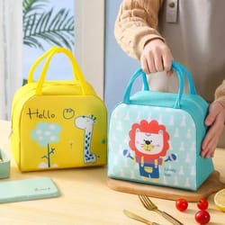 cartoon insulated lunch box tote – thickened aluminum foil bento bag