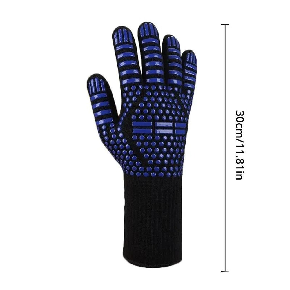 Professional Heat Resistant Oven Glove CutResistant NonSlip Silicone BBQ Mitt 5