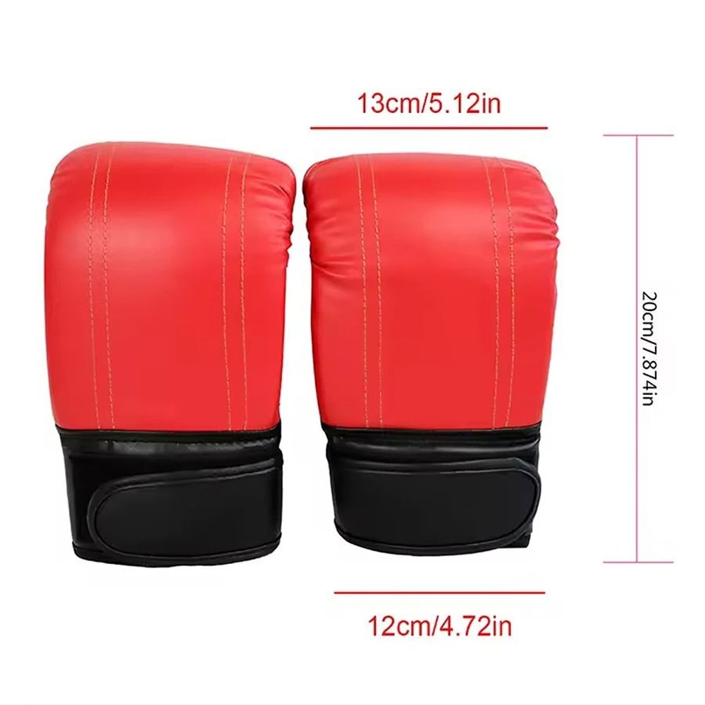 Training Boxing Gloves Adults Unisex Sanda Exercise Leather Mitts 3