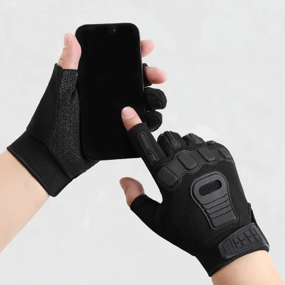 Tactical Fingerless Gloves Outdoor Climbing Training AntiSlip Protection 3