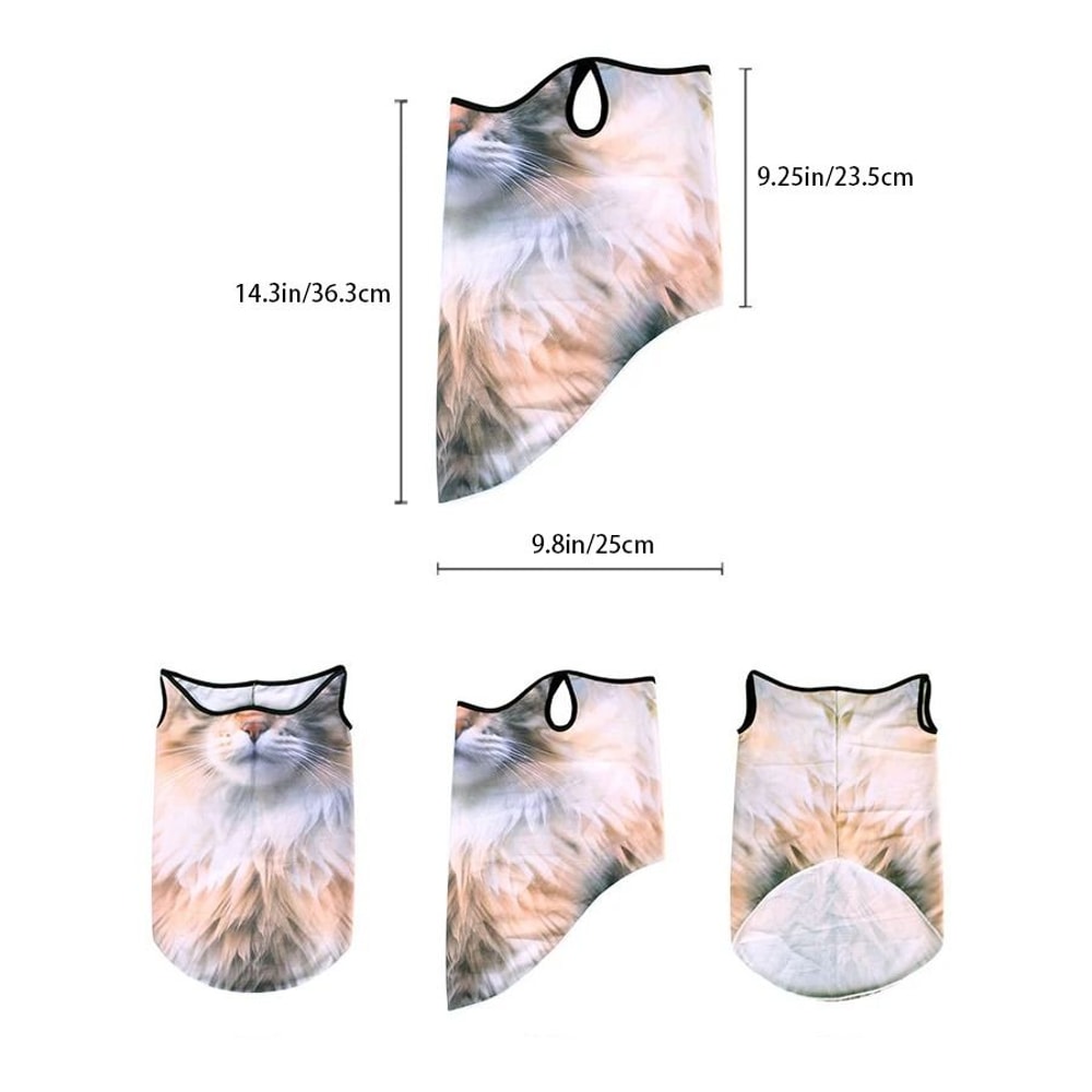 3D Animal Print Ice Silk Bandana Cooling Breathable Face Neck Protection 4