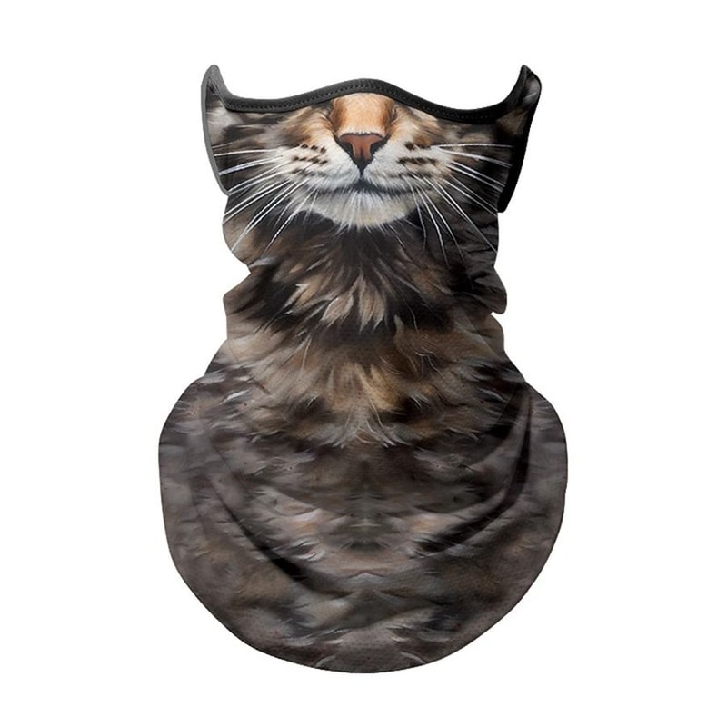 3D Animal Print Ice Silk Bandana Cooling Breathable Face Neck Protection 6