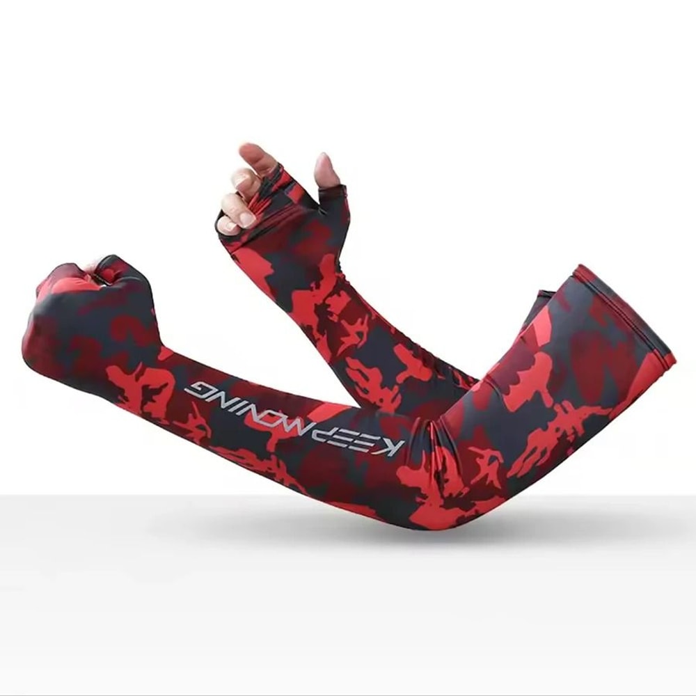 Summer Ice Silk Cooling Arm Sleeves UV Sun Protection Camouflage Sports Cuffs 9