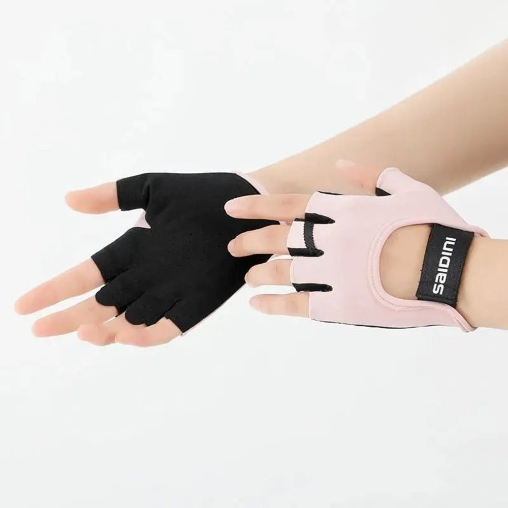 Womens HalfFinger Sports Gloves AntiSlip ShockAbsorbing Fitness Gear 2