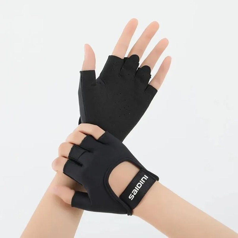 Womens HalfFinger Sports Gloves AntiSlip ShockAbsorbing Fitness Gear 3